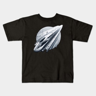 Futuristic Velocity: Hyperloop Train Kids T-Shirt